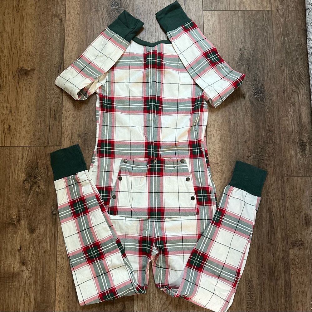 ADULT Hearth & Hand Magnolia Plaid One-Piece Pajama, Christmas,‎ Holidays, XS - Picture 10 of 16